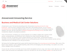 Tablet Screenshot of answerwest.com